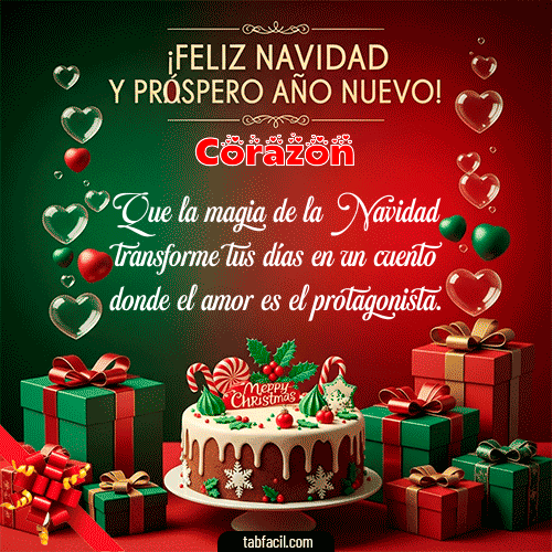 Gif Feliz Navidad y Próspero Año Nuevo Feliz Navidad Corazon