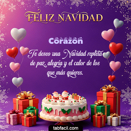 MERRY CHRISTMAS Feliz Navidad Corazon