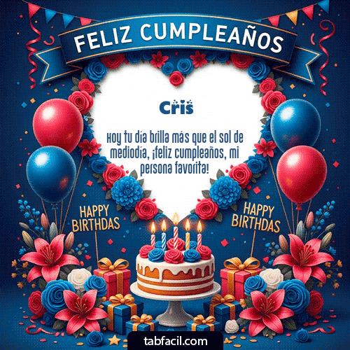 GIF de Cris - Feliz Cumpleaños Amigo