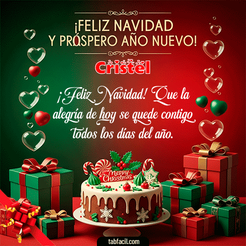 GIF de Cristel - Feliz Navidad y Próspero Año Nuevo