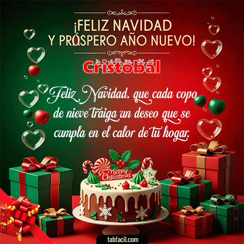 GIF de Cristóbal - Feliz Navidad y Próspero Año Nuevo