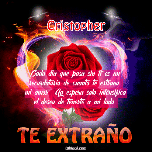 Te Extraño Amor Mio Cristopher
