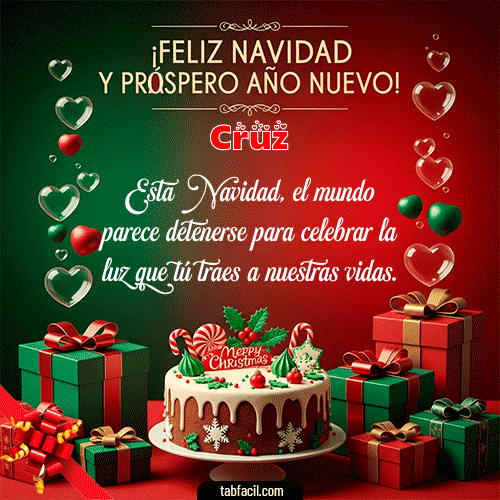 GIF de Cruz - Feliz Navidad y Próspero Año Nuevo