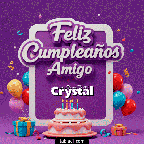 Feliz Cumpleaños Crystal GIF