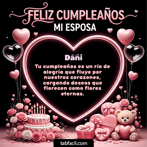 Gif Feliz Cumpleaños Mi Esposa Dani