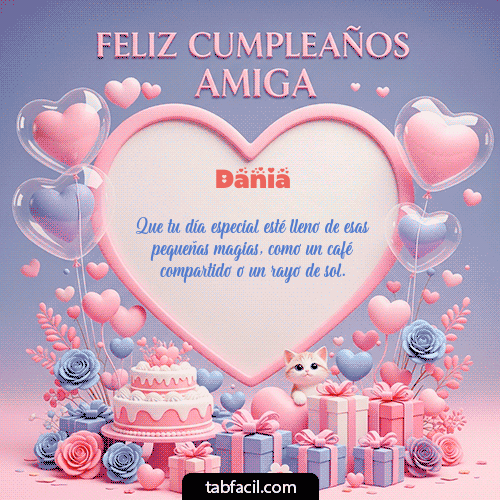 GIF de Dania - Feliz Cumpleaños Amiga