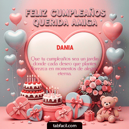 GIF de Dania - Feliz Cumpleaños Querida Amiga!!
