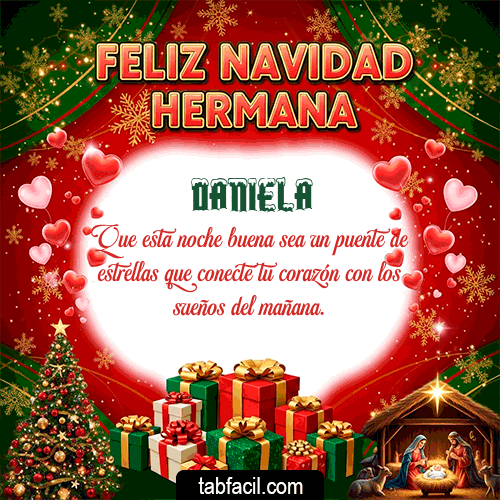 Feliz Navidad Hermana Feliz Navidad Daniela