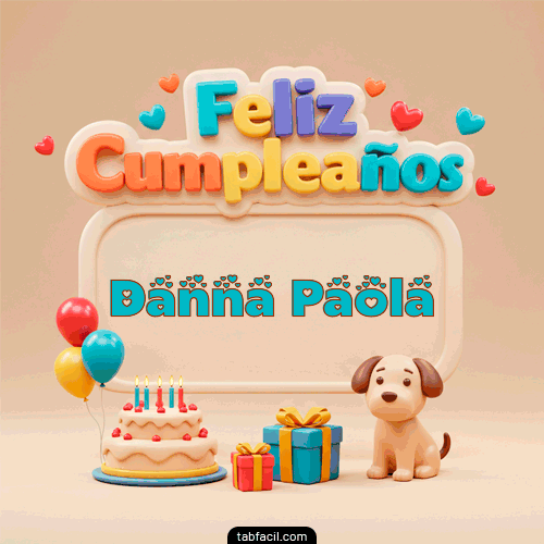 Gif Feliz Cumpleaños Danna Paola