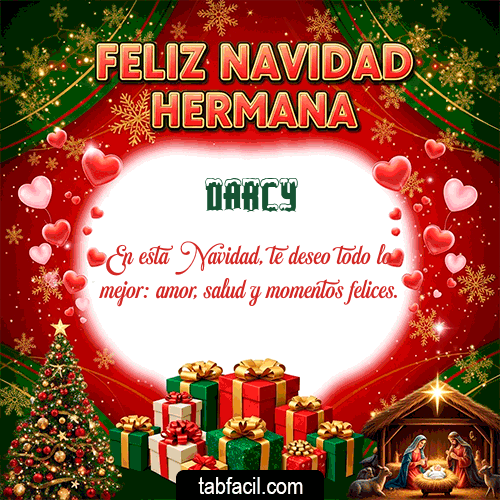 GIF Animado de Feliz Navidad para Darcy - Feliz Navidad Hermana
