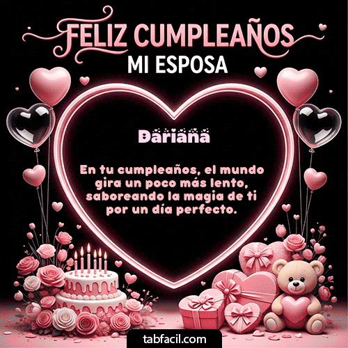 Gif Feliz Cumpleaños Mi Esposa Dariana