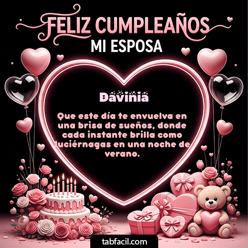GIF de Davinia - Feliz Cumpleaños Mi Esposa