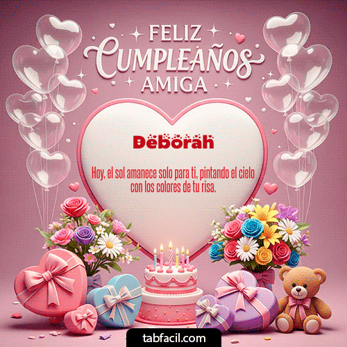 Gif Feliz Cumpleaños Amiga Deborah