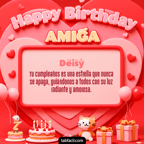 🍰 Happy BirthDay Amiga Feliz Cumpleaños Deisy