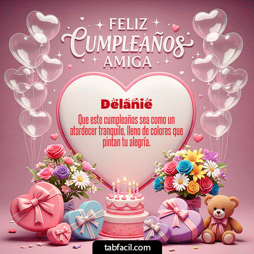 Gif Feliz Cumpleaños Amiga Delanie