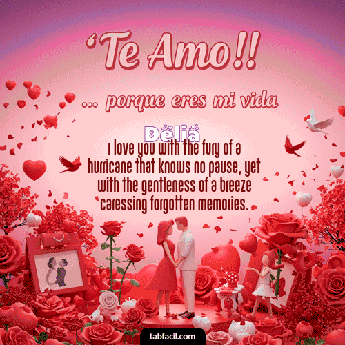 Gif Te amo, porque eres mi vida Feliz Dia Amor Delia