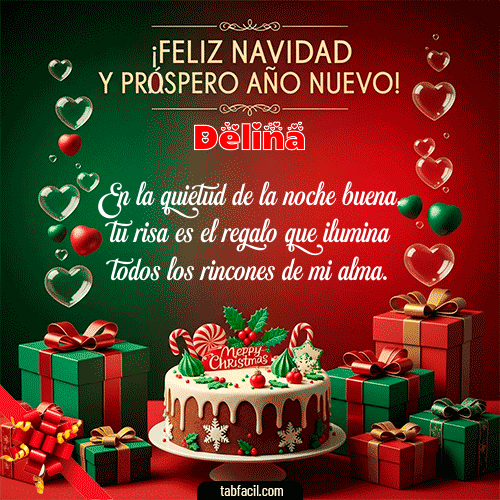 GIF de Delina - Feliz Navidad y Próspero Año Nuevo