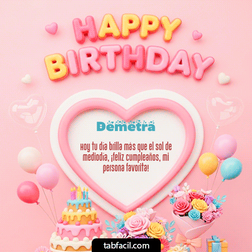Gif Happy Birthday Amiga Demetra