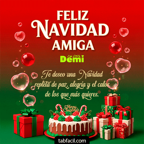 GIF Animado de Feliz Navidad para Demi - Feliz Navidad Amiga