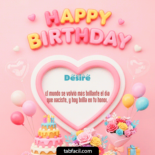 Feliz Cumpleaños Desire GIF