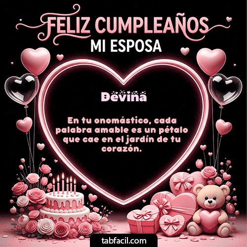 GIF de Devina - Feliz Cumpleaños Mi Esposa