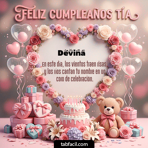 Gif Feliz Cumpleaños Tía Devina