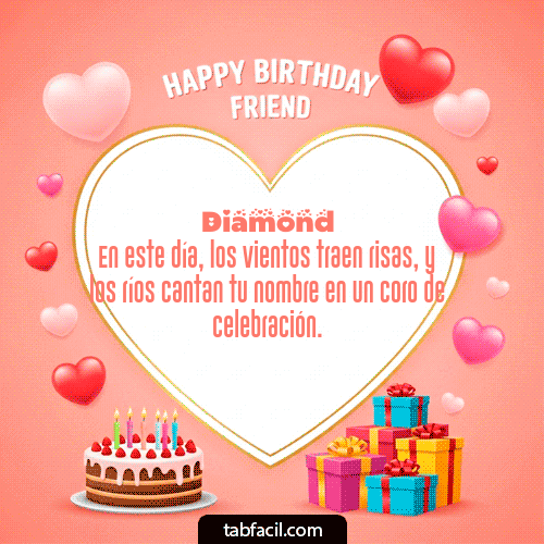 Gif Happy Birthday Friend Diamond