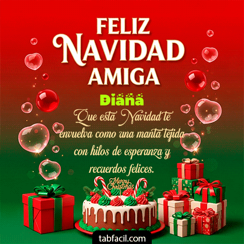 Gif Feliz Navidad Amiga Feliz Navidad Diana