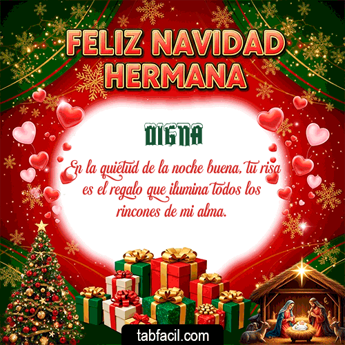 GIF de Digna - Feliz Navidad Hermana