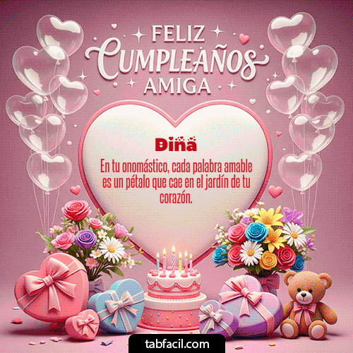 GIF de Dina - Feliz Cumpleaños Amiga