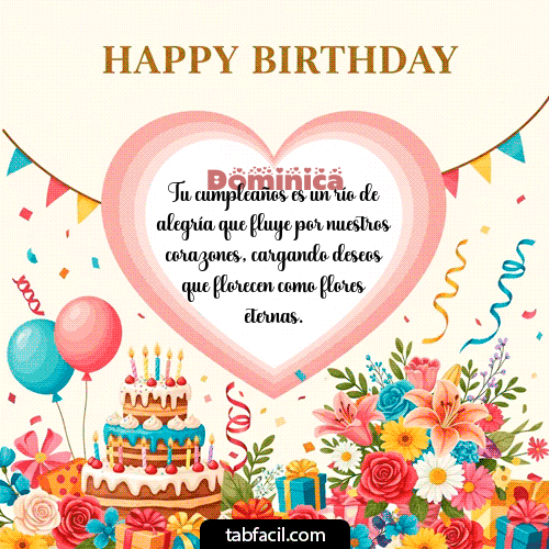 Feliz Cumpleaños Dominica GIF