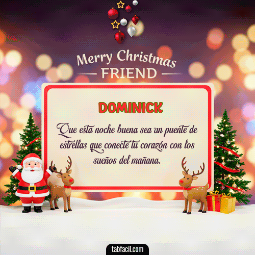 GIF Animado de Feliz Navidad para Dominick - Merry Christmas Friend