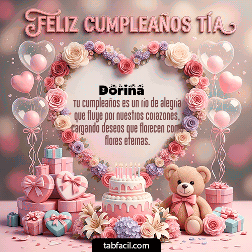 GIF Animado de Feliz Cumpleaños para Dorina - Feliz Cumpleaños Tía