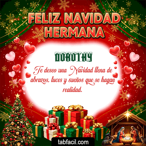 Feliz Navidad Hermana Feliz Navidad Dorothy