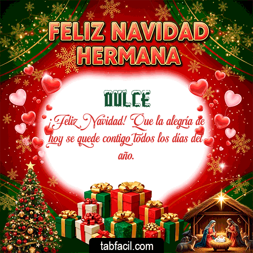 Ver GIF de Feliz Navidad Hermana GIF de Dulce - Feliz Navidad Hermana