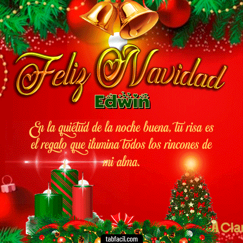 GIF Animado de Feliz Navidad para Edwin - Feliz Navidad