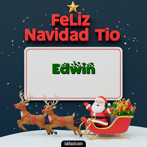 GIF Animado de Feliz Navidad para Edwin - Feliz Navidad Tío