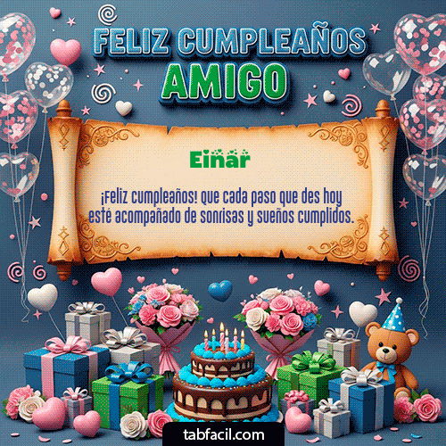 Gif Feliz Cumpleaños Amigo Einar