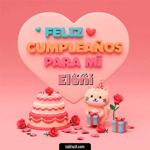 GIF Animado de Feliz Cumpleaños para Eleni - 🕯️ Feliz Cumpleaños para mí