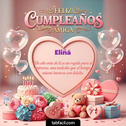 Gif Amiga Feliz Cumpleaños Elina