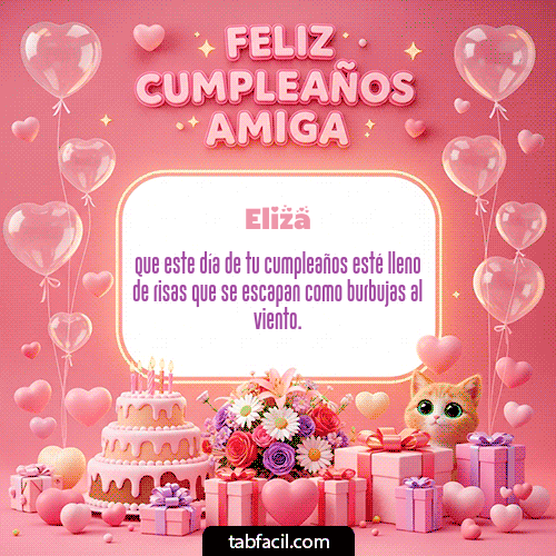 GIF de Eliza - Feliz Cumpleaños Amiga!