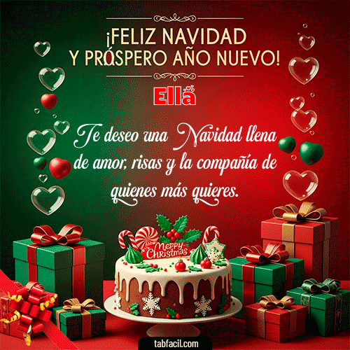 GIF Animado de Feliz Navidad para Ella - Feliz Navidad y Próspero Año Nuevo