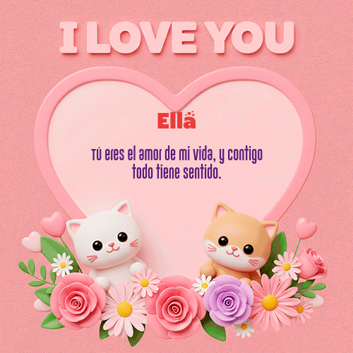 GIF Animado de Feliz Dia Amor para Ella - Te Amo!!!