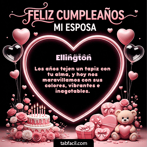 Gif Feliz Cumpleaños Mi Esposa Ellington