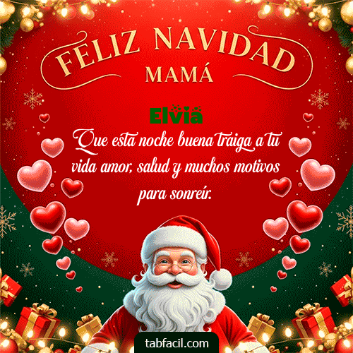GIF Animado de Feliz Navidad para Elvia - Feliz Navidad Mamá