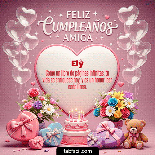 Gif Feliz Cumpleaños Amiga Ely