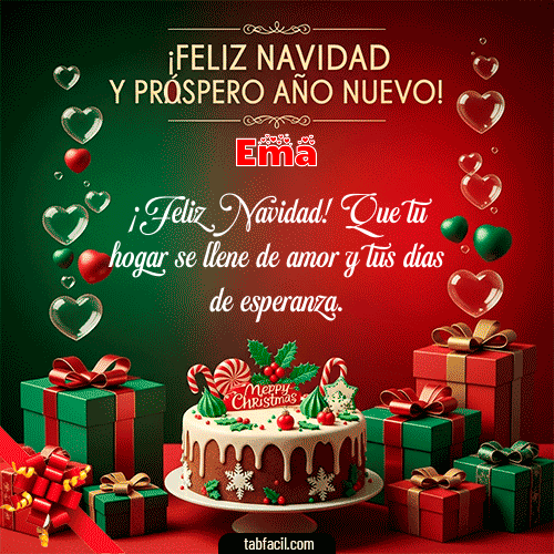 Gif Feliz Navidad y Próspero Año Nuevo Feliz Navidad Ema