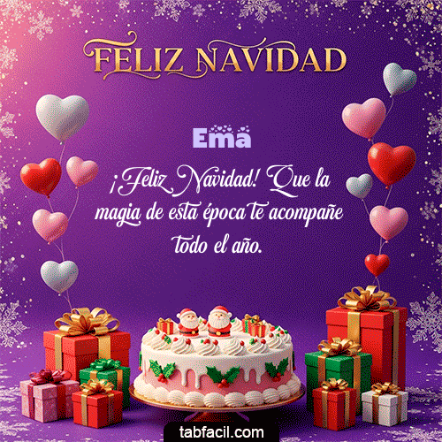 MERRY CHRISTMAS Feliz Navidad Ema