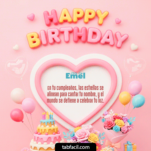 Feliz Cumpleaños Emel GIF