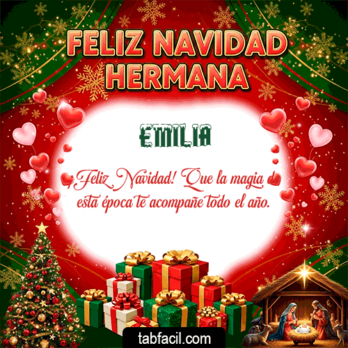 Ver GIF de Feliz Navidad Hermana GIF de Emilia - Feliz Navidad Hermana